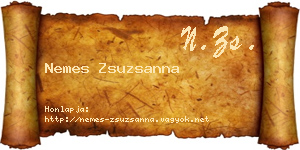 Nemes Zsuzsanna névjegykártya